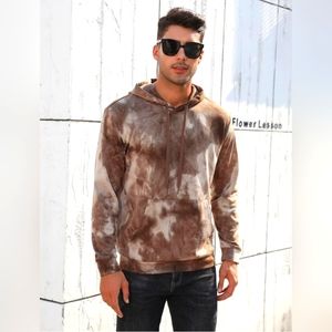 TURETRENDY Men's Tie-Dye Hoodie - size 2 XL